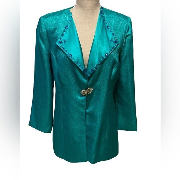 Vintage Danilo Green Jacket Blazer 10 - Picture 2 of 9